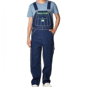Liberty Dark Blue Overalls with Green‎ Details